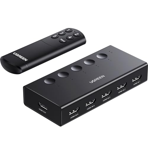 UGREEN HDMI Switch 5 in 1 Out 4K@60Hz, HDMI...