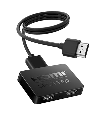 HDMI Splitter 1 in 2 Out, 4K HDMI Splitter...