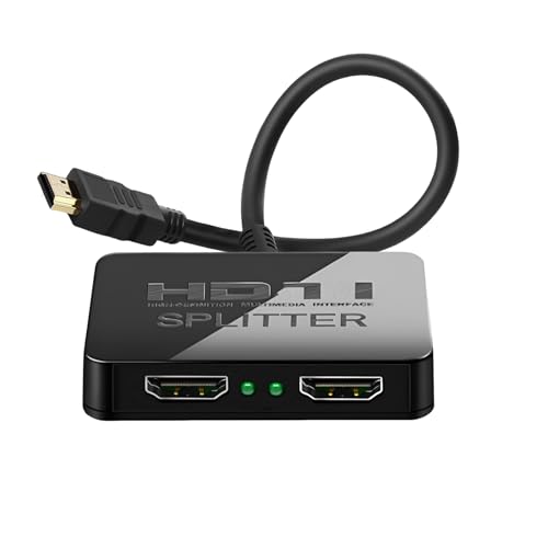 HDMI Splitter 1 in 2 Out 4K with Audio...