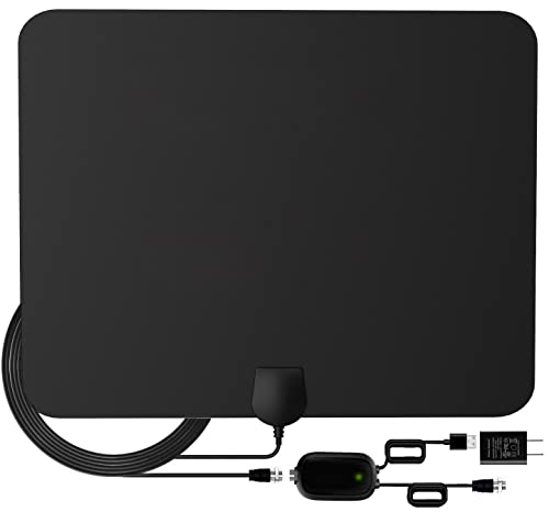 Amplified HDTV Indoor Antenna Long 250+ Miles Range Signal Reception- Amplifier Signal Booster...