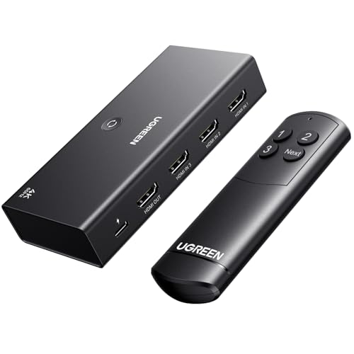 UGREEN HDMI Switch 3 in 1 Out 4K@60Hz, HDMI...