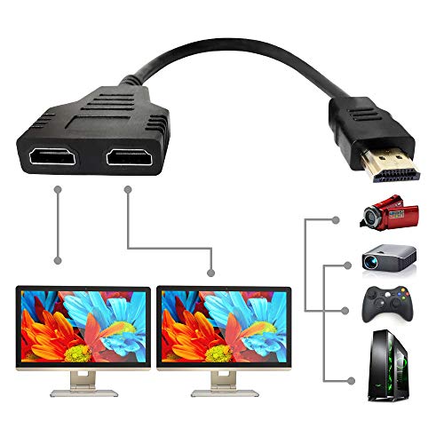 HDMI Cable Splitter 1 in 2 Out HDMI Adapter...