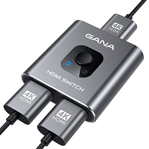 HDMI Switch 4k@60hz Splitter, GANA Aluminum...