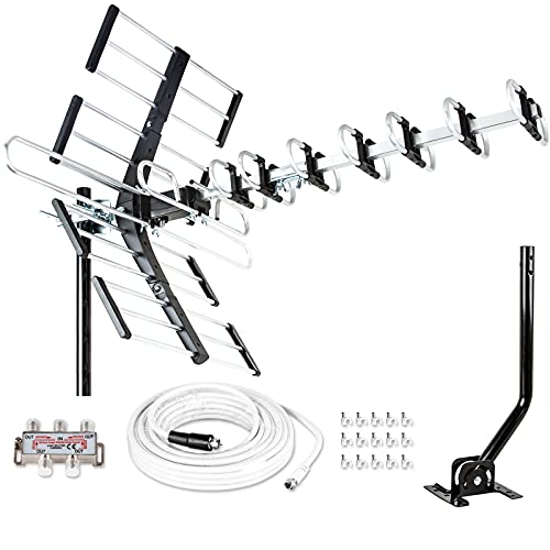 [Newest 2021] Five Star Outdoor HDTV Antenna up to 200 Mile Long Range, Attic or Roof...