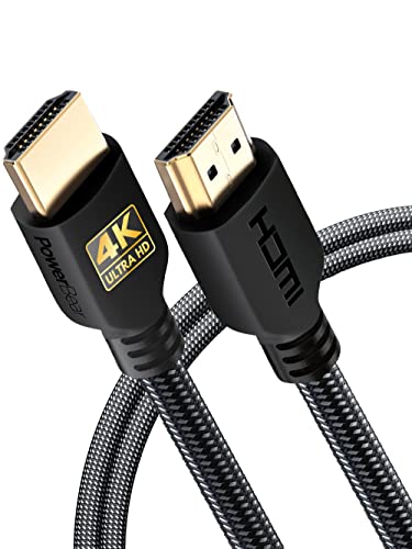 PowerBear 4K HDMI Cable 6 ft [2 Pack] High Speed, Braided Nylon & Gold Connectors, 4K @ 60Hz,...