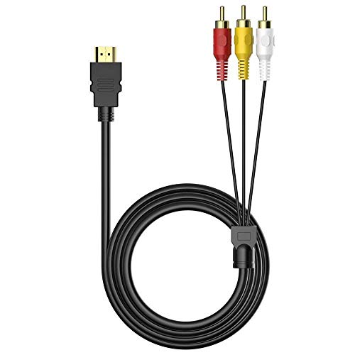 HDMI to RCA Cable, HDMI to AV Composite Adapter HDMI Male to 3-RCA Cord for TV
