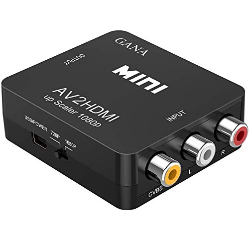 RCA to HDMI, GANA 1080P Mini RCA Composite...