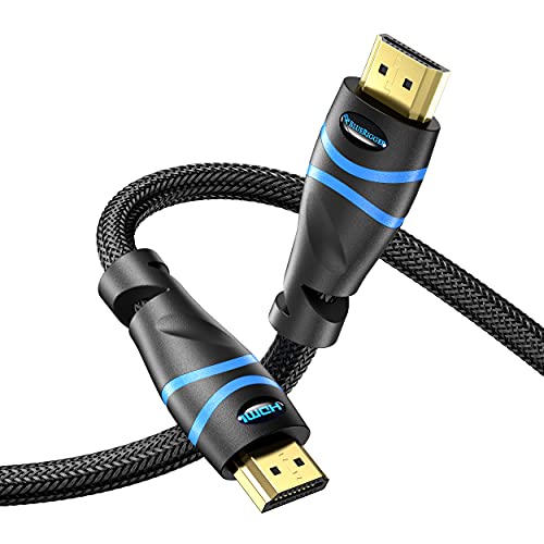 BlueRigger 4K HDMI Cable (25 Feet, 4K 60Hz HDR, High Speed 18 Gbps, Nylon Braided Cord) -...