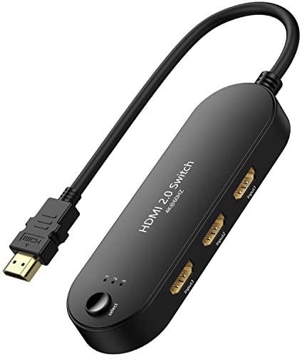 HDMI Switch 4K@60Hz【Upgraded】3 in 1 Out...