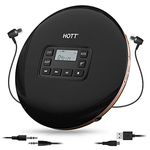 HOTT CD611 CD Player Portable Anti-Shock...