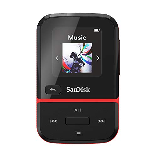 SanDisk 32GB Clip Sport Go MP3 Player, Red -...