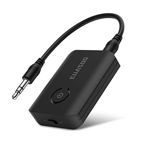 EUASOO Bluetooth 5.0 Transmitter Receiver, 2-in-1 Wireless Adapter with 3.5mm AUX Stereo...