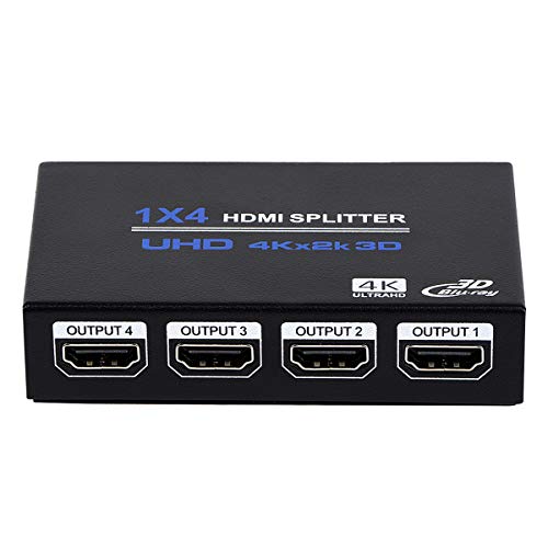 1x4 HDMI Splitter, 1 in 4 Out HDMI Splitter...