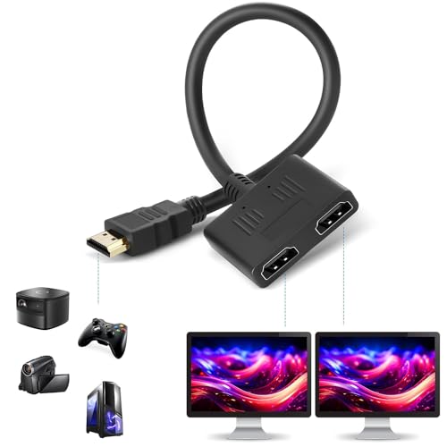 HDMI Splitter-HDMI Splitter 1 in 2 Out...