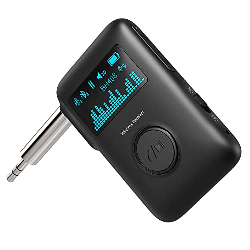 Bluetooth Receiver with OLED Screen, Portable...