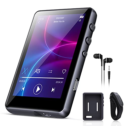 32G MP3 Player Bluetooth 5.0, Full Touch Screen HiFi Lossless MP3 Music Player, Line-in...