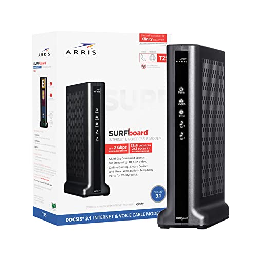 ARRIS SURFboard T25 DOCSIS 3.1 Gigabit Cable Modem | Certified for Xfinity Internet &...