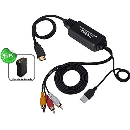 HDMI to RCA Cable Converter,FERRISA HDMI to RCA Converter Adapter Cable,Supports 1080P...