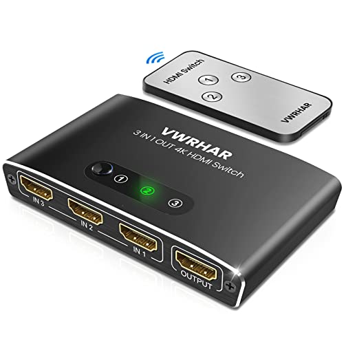 HDMI Switch 3 in 1 Out 4K UHD HDMI Switcher...
