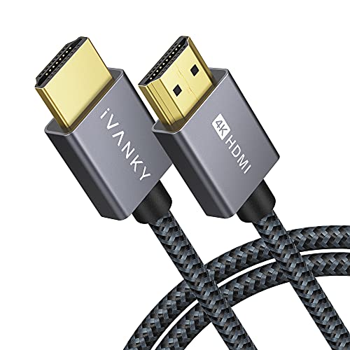4K HDMI Cable 6.6 ft, iVANKY High Speed 18Gbps HDMI 2.0 Cable, 4K HDR, 3D, 2160P, 1080P,...