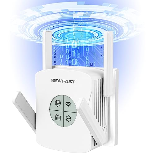 NEWFAST WiFi Range Extender Signal Booster,...
