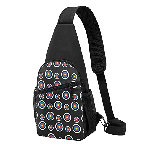 Fashion Sling Backpack, Rucksack, Archery Target Colorado Circular Art Crossbody Daypacks...