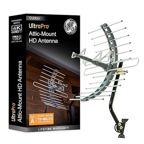 GE Outdoor HD Digital TV Antenna, Long Range...