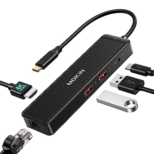 USB C to Ethernet Adapter, USB C Hub with 4K...
